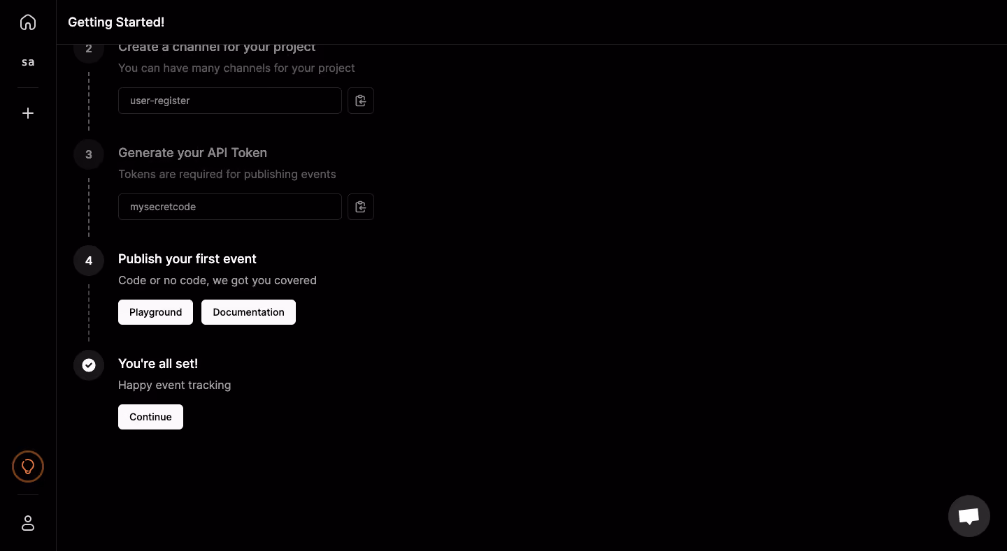 Logsnag User Onboarding