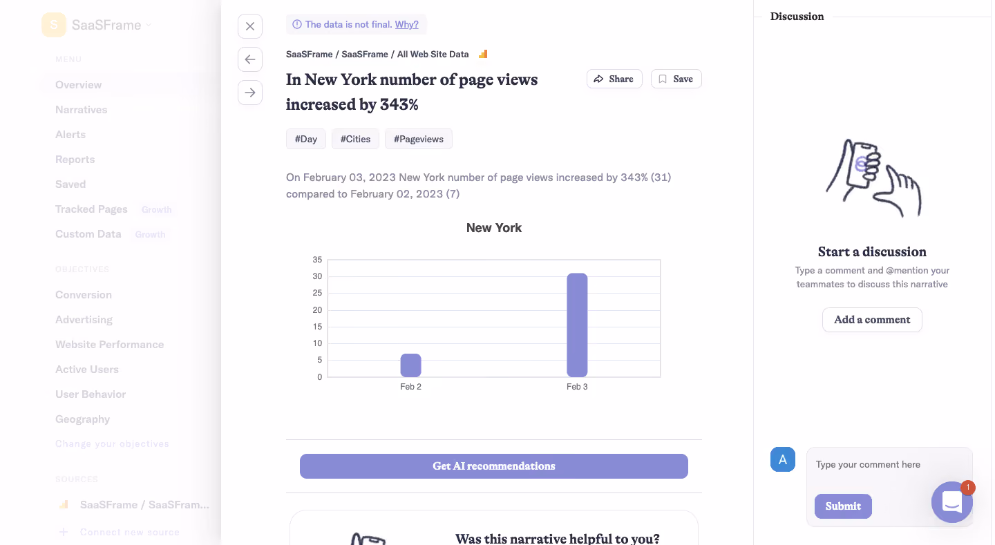 Narrative BI Analytics