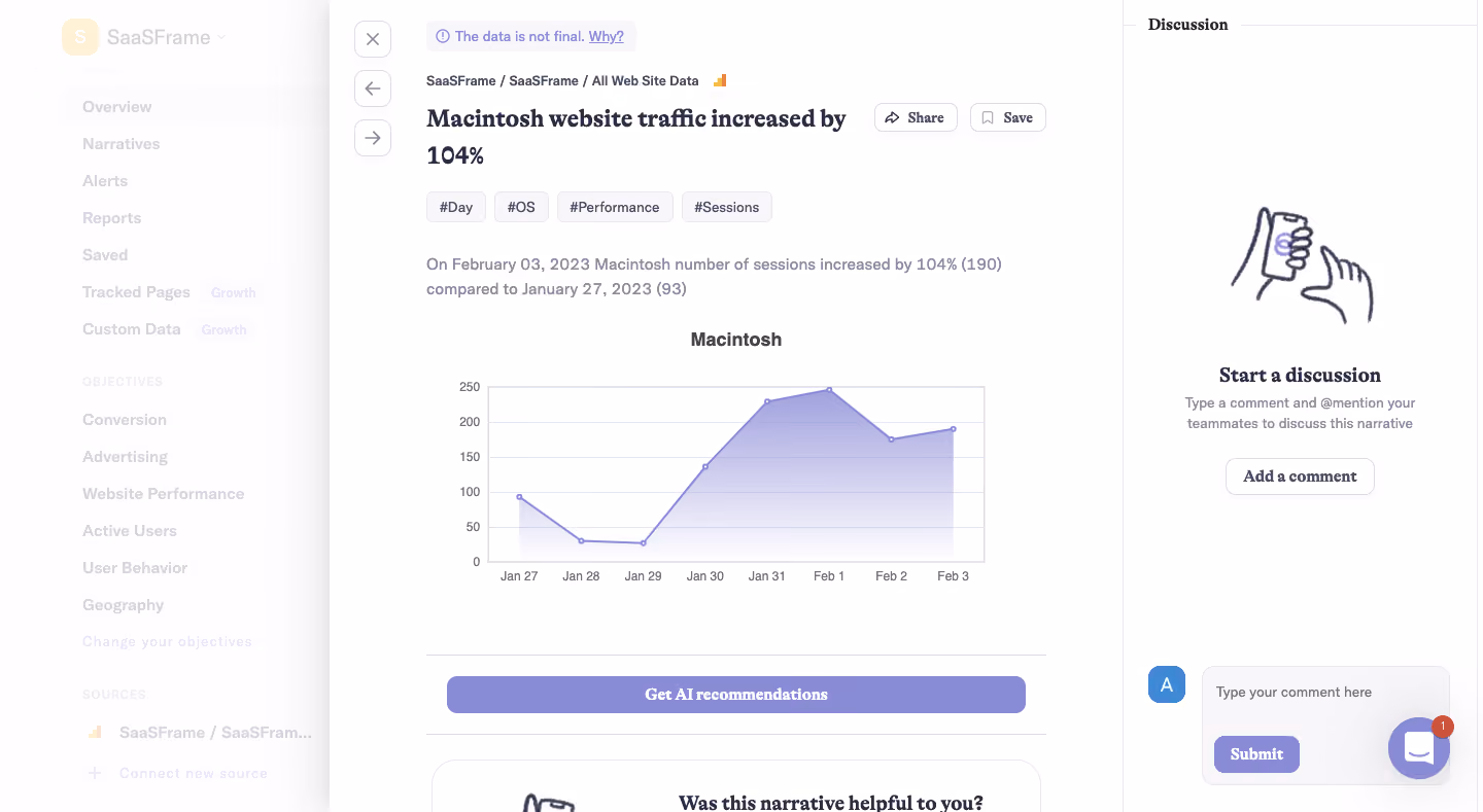 Narrative BI Analytics