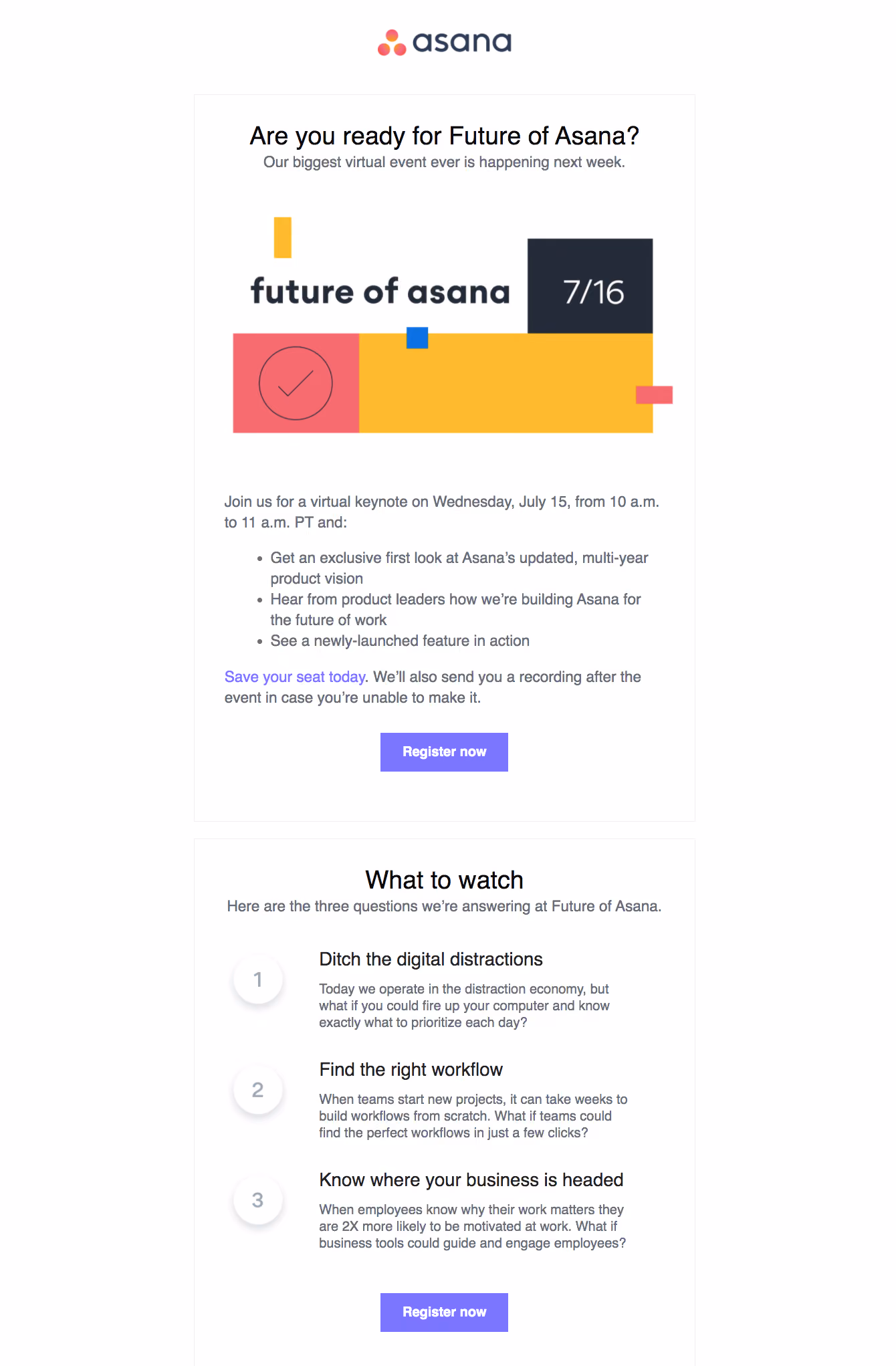 Asana Webinars Emails
