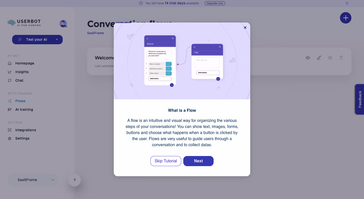 Userbot Product Tour