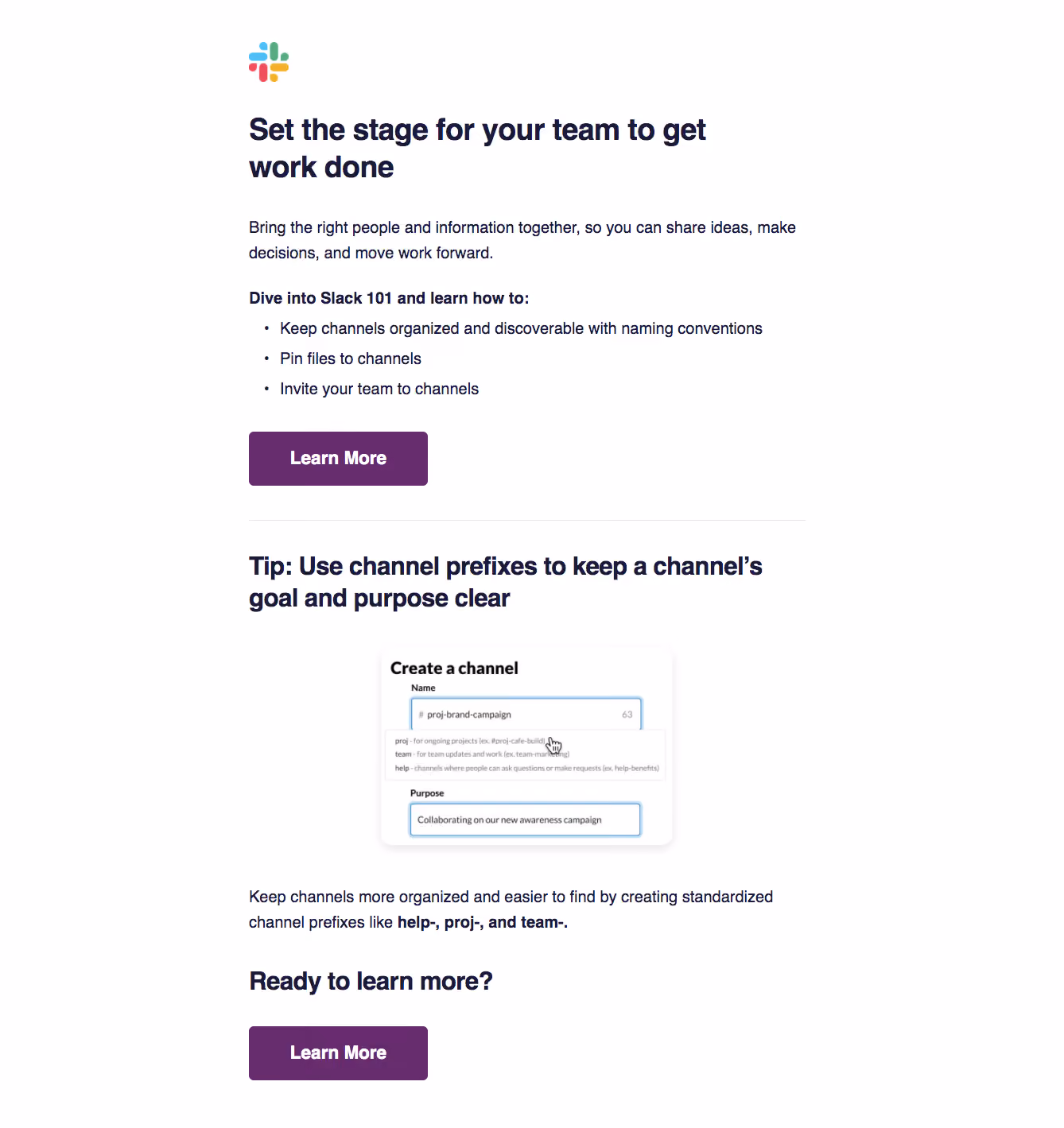 Slack Onboarding Email Flow