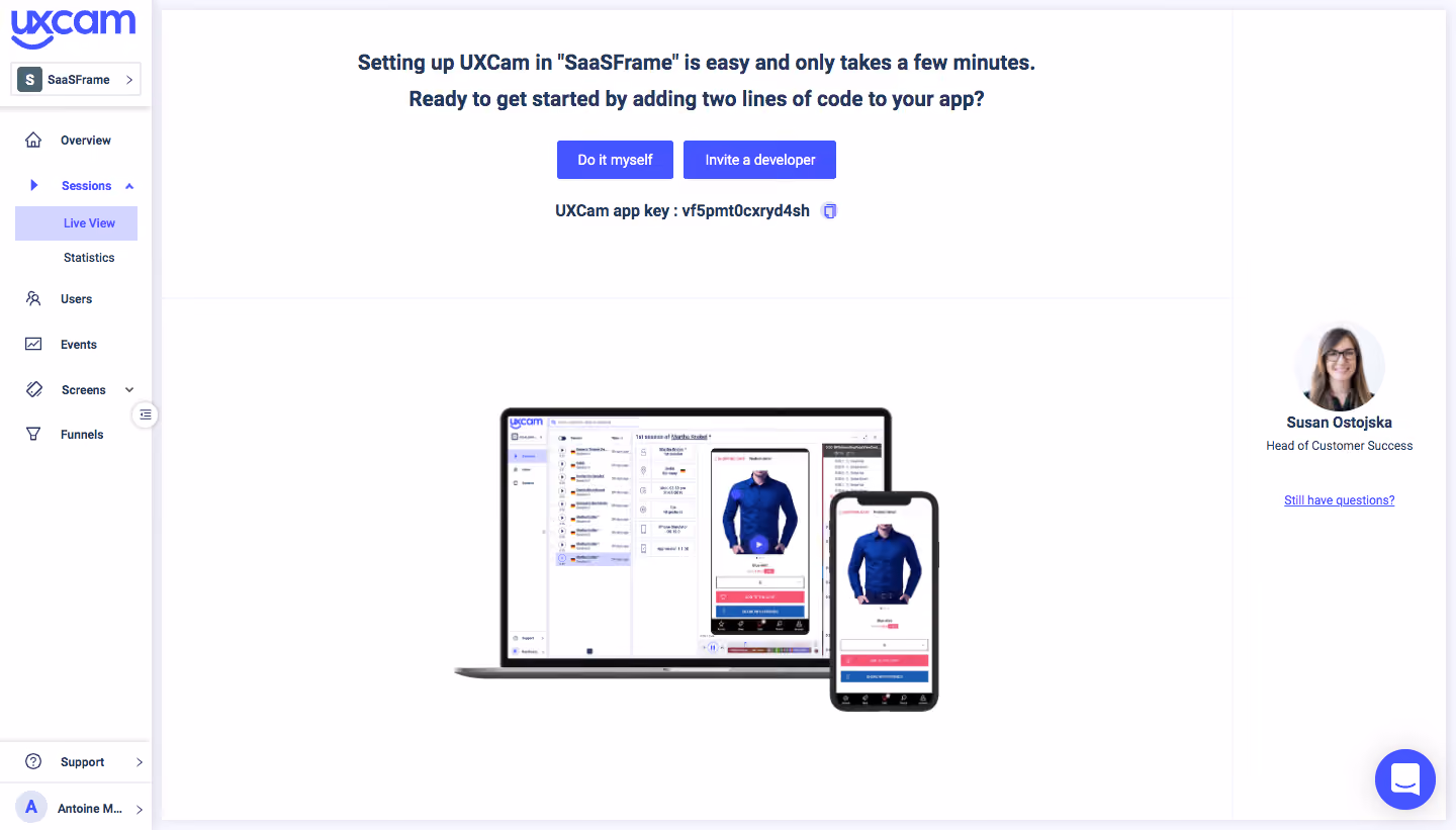 UXCam User Onboarding