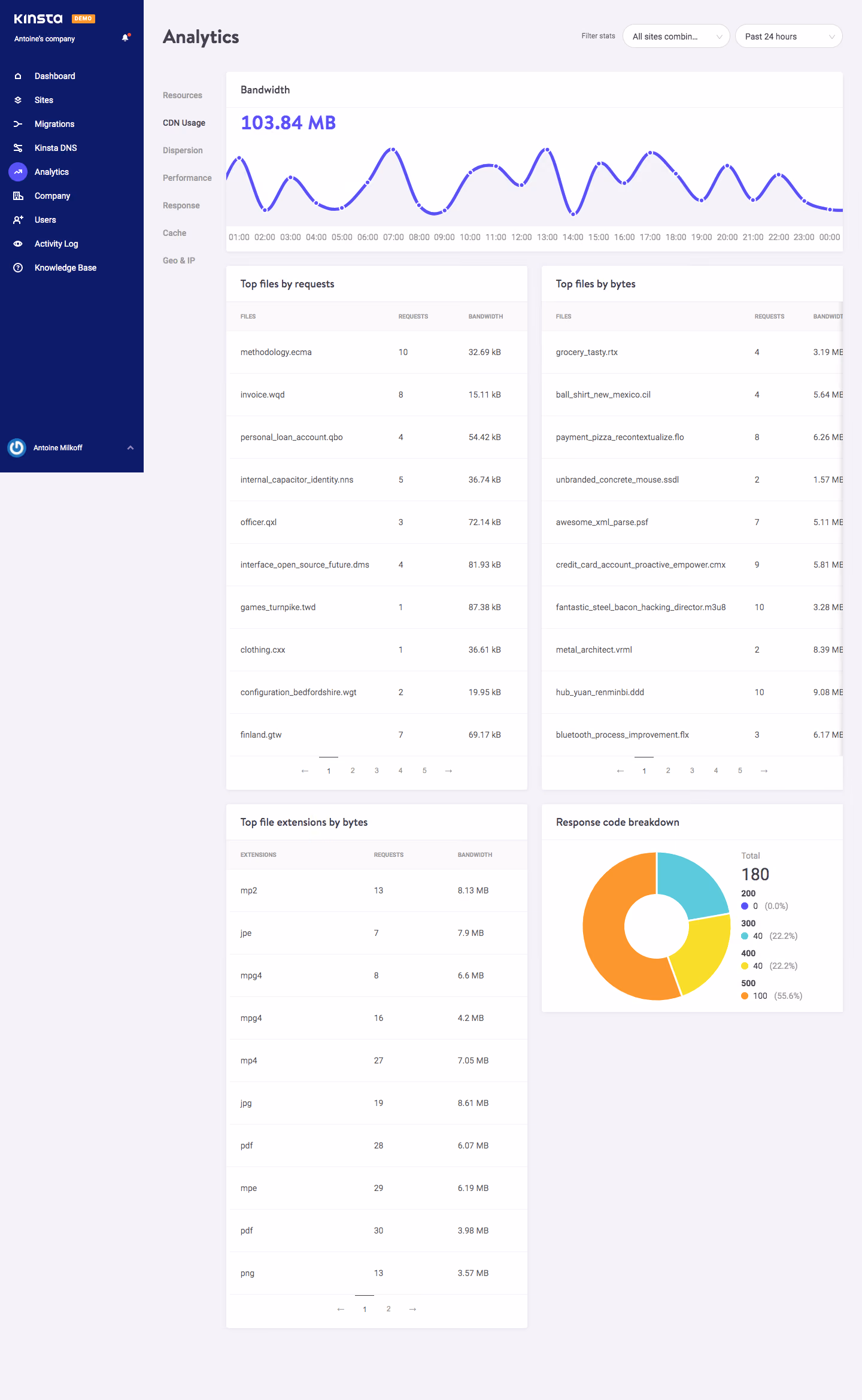 Kinsta Analytics