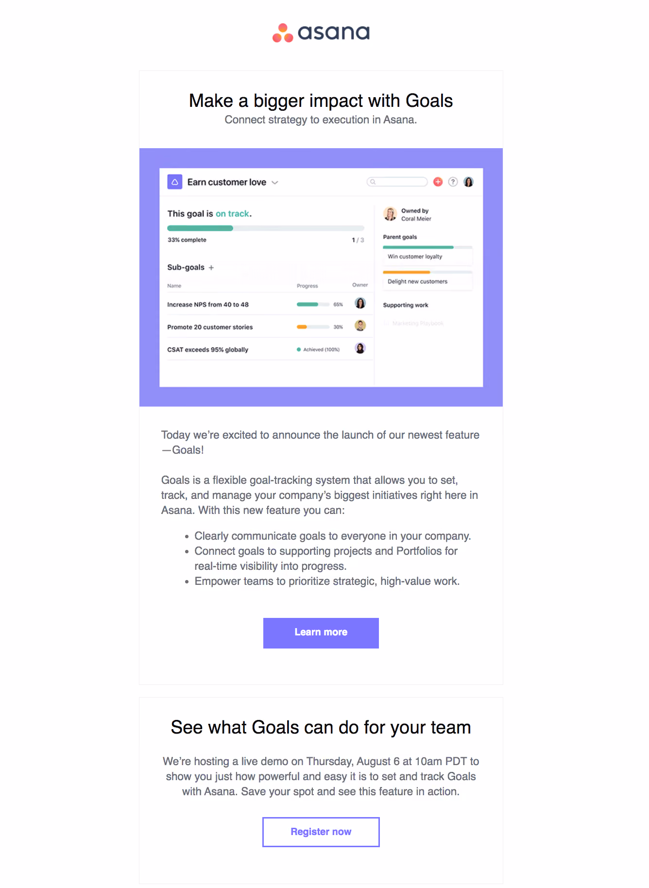 Asana New Features Emails