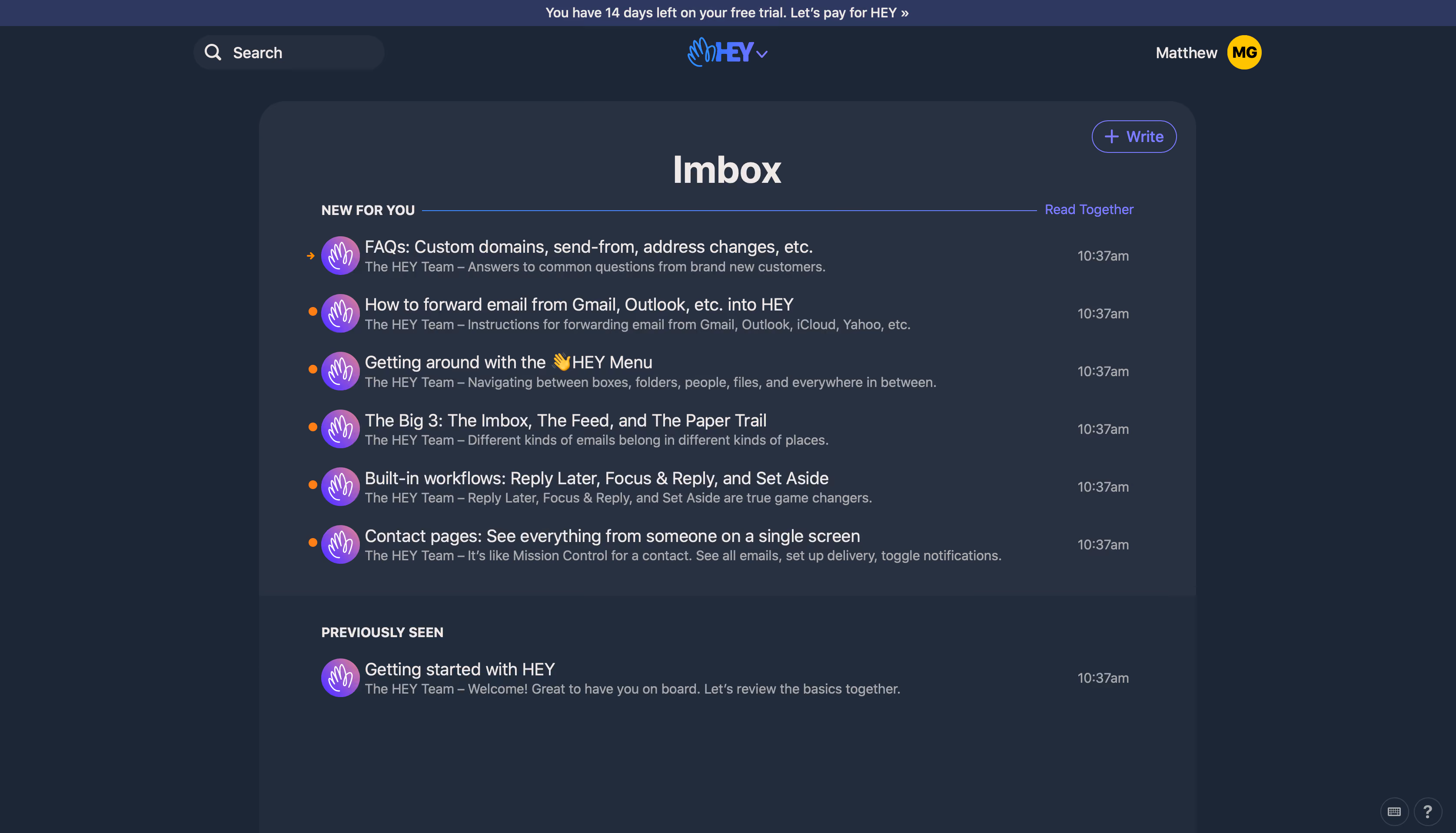 Hey Sign Up Flow