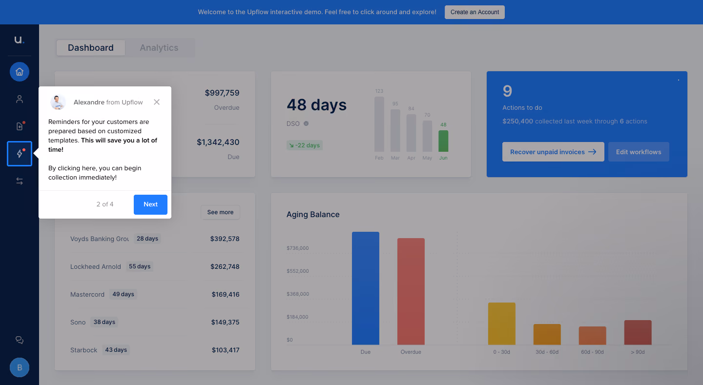 Upflow User Onboarding