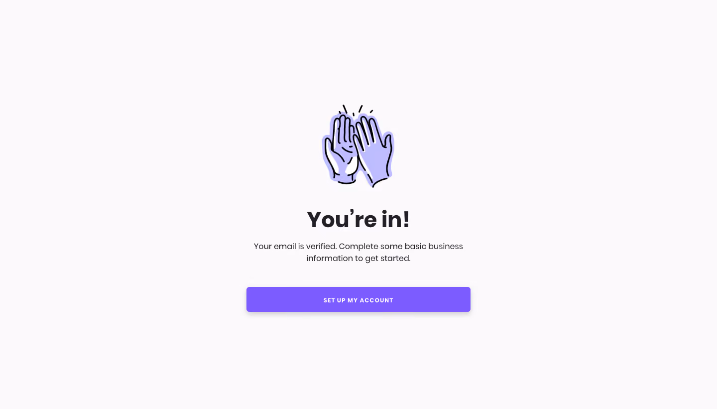 Melio Sign Up Flow