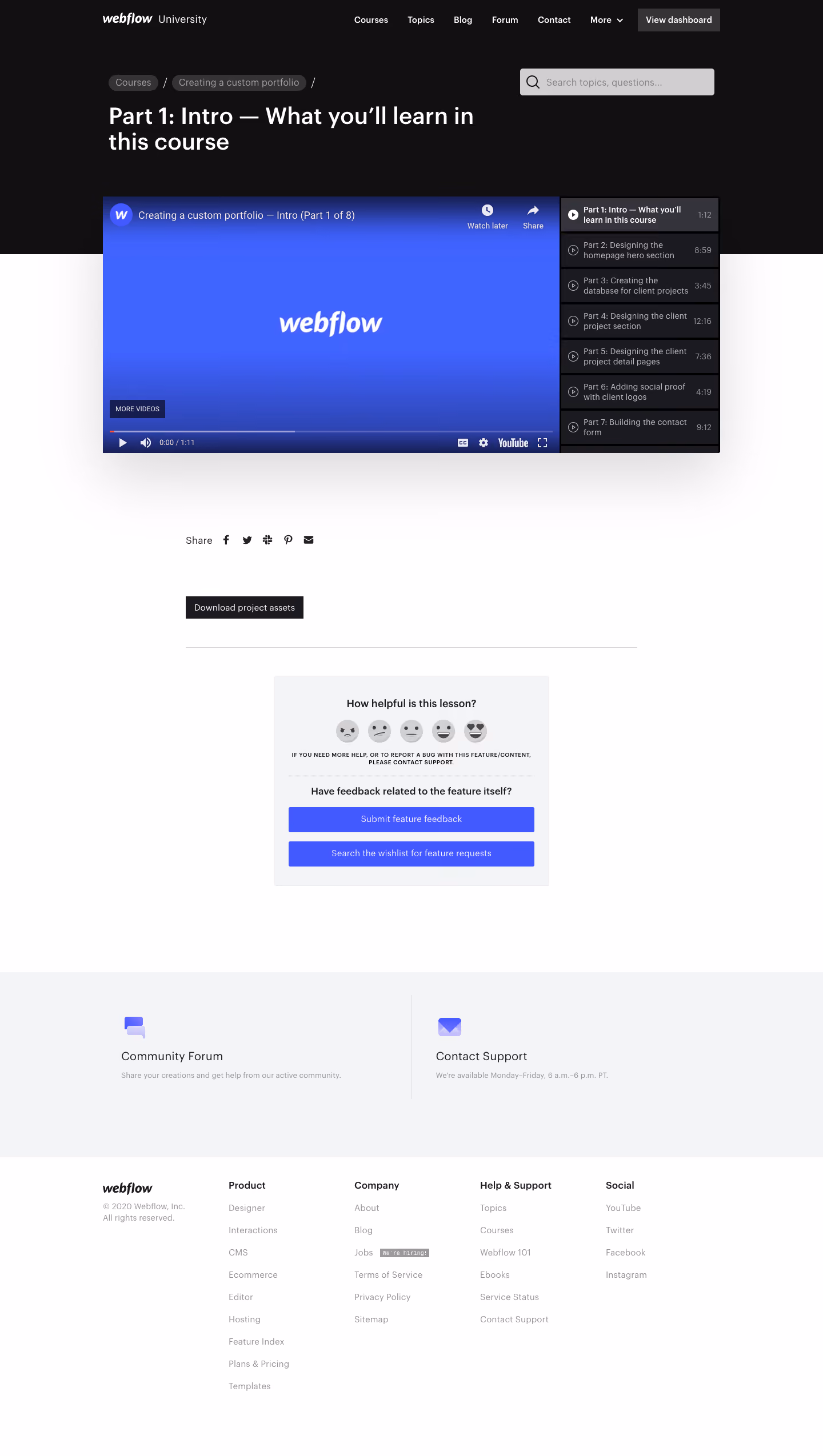 Webflow University