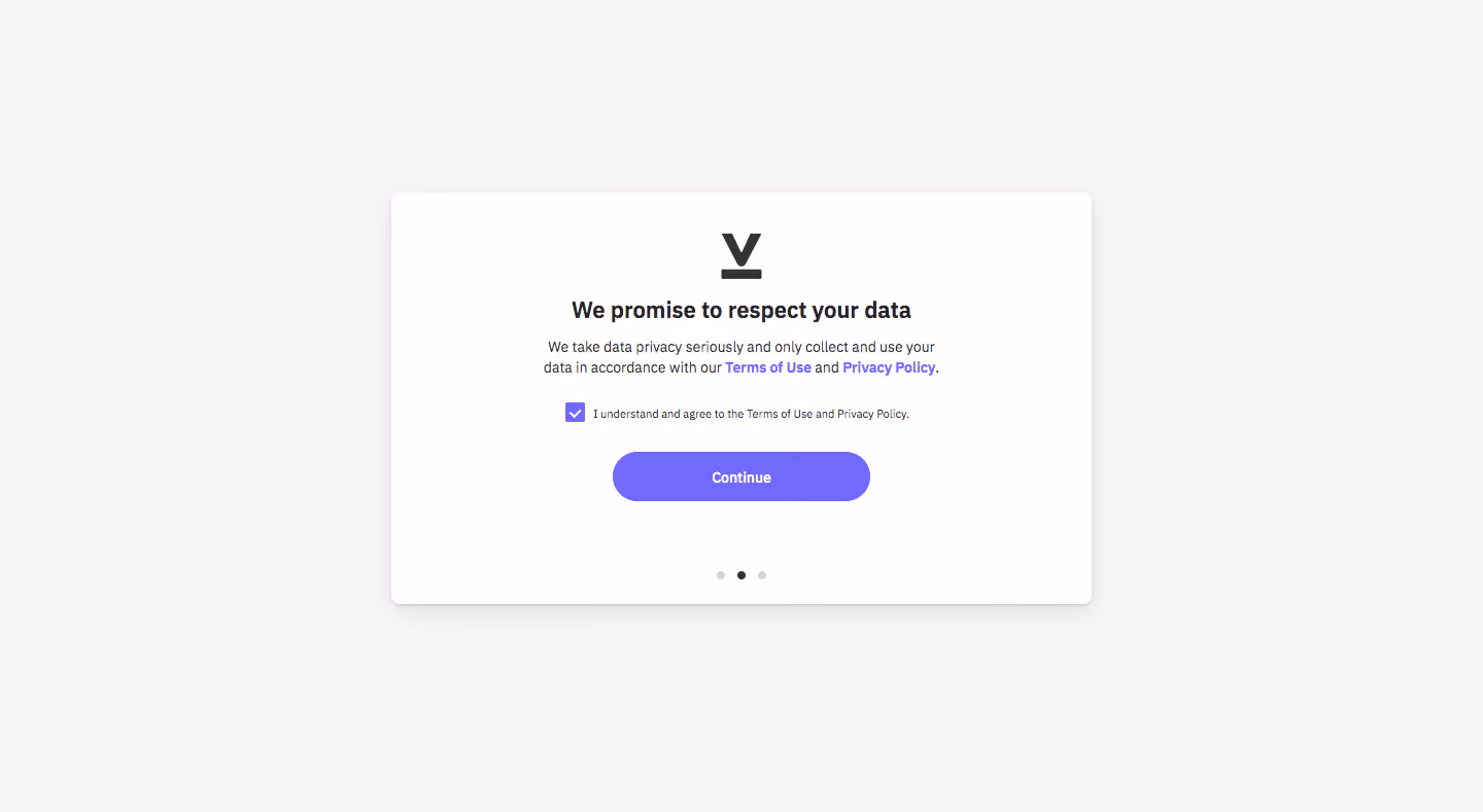 Vowel Sign Up Flow