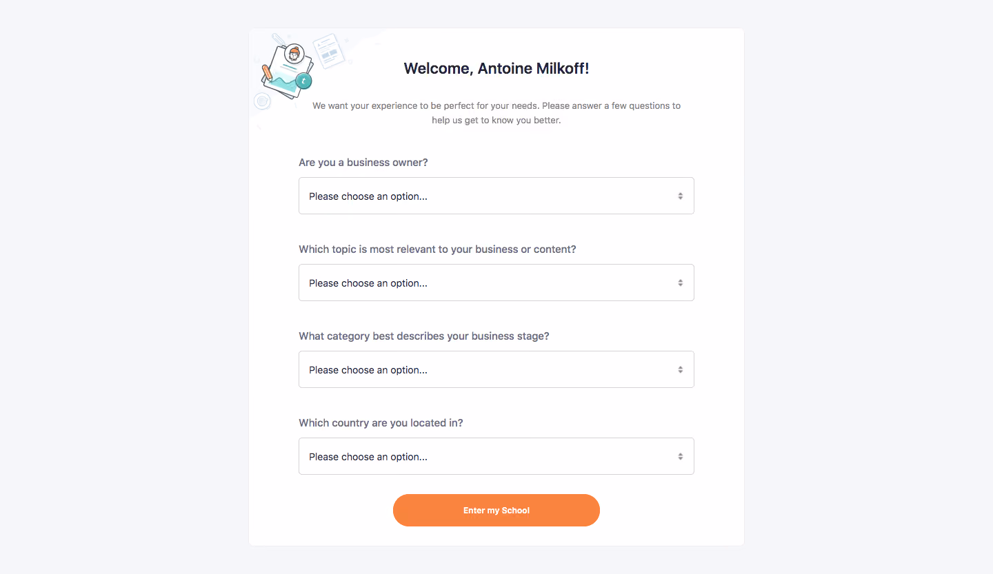 Teachable Sign Up Flow