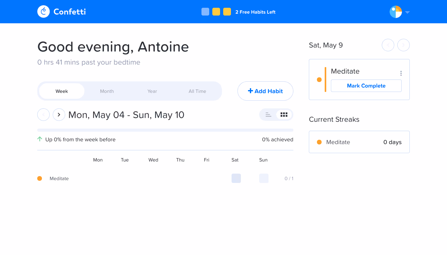 Confetti User Onboarding