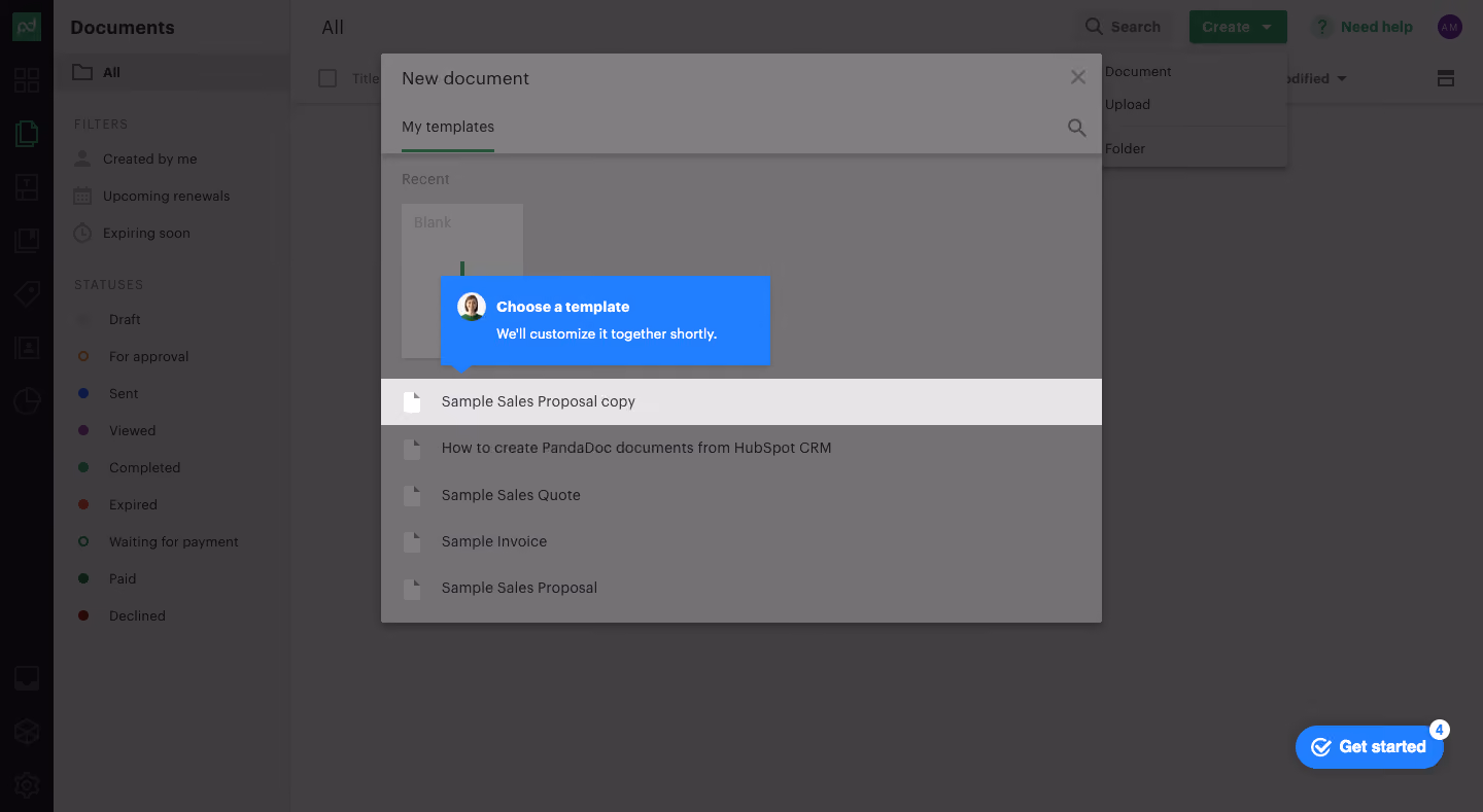 PandaDoc User Onboarding