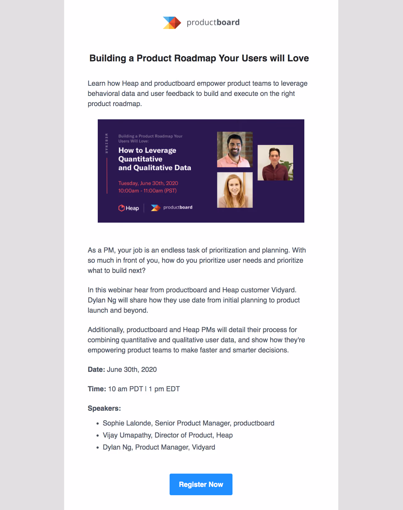 ProductBoard roductboard Webinar Emails