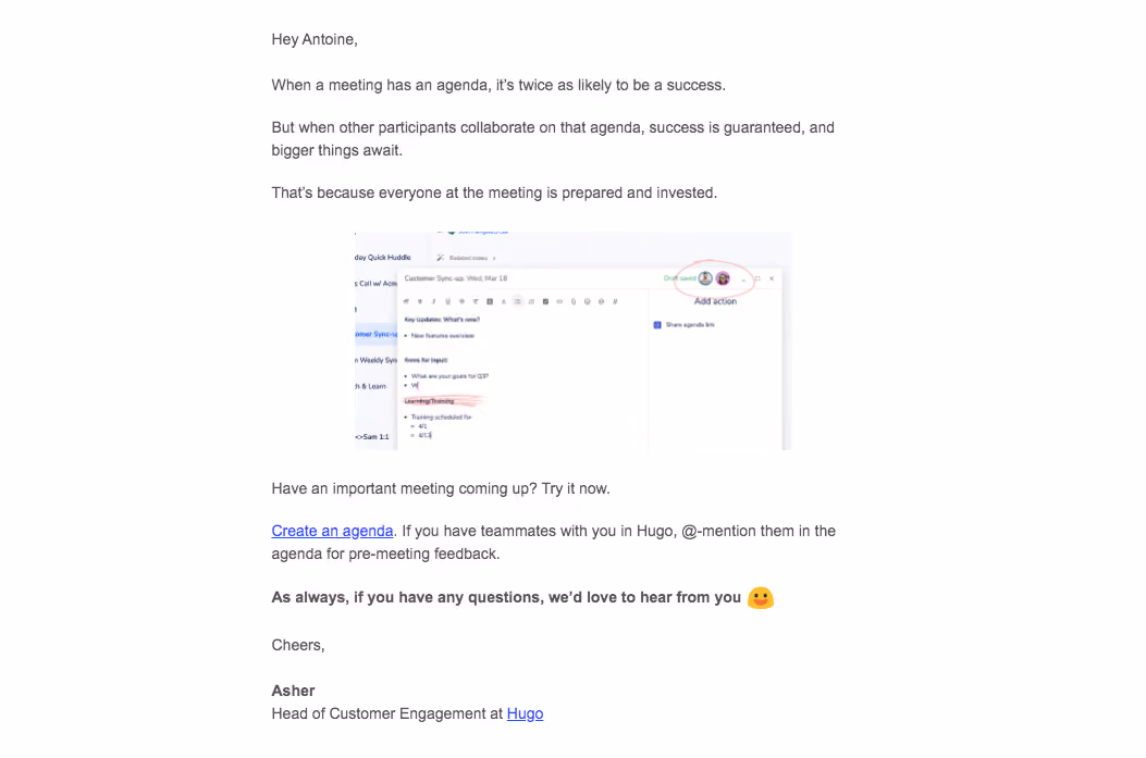 Hugo Onboarding Emails