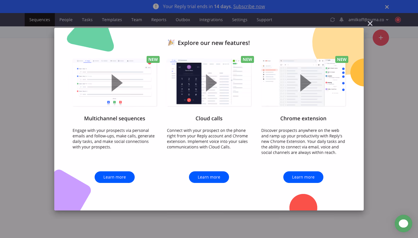 Reply Sign Up Flow