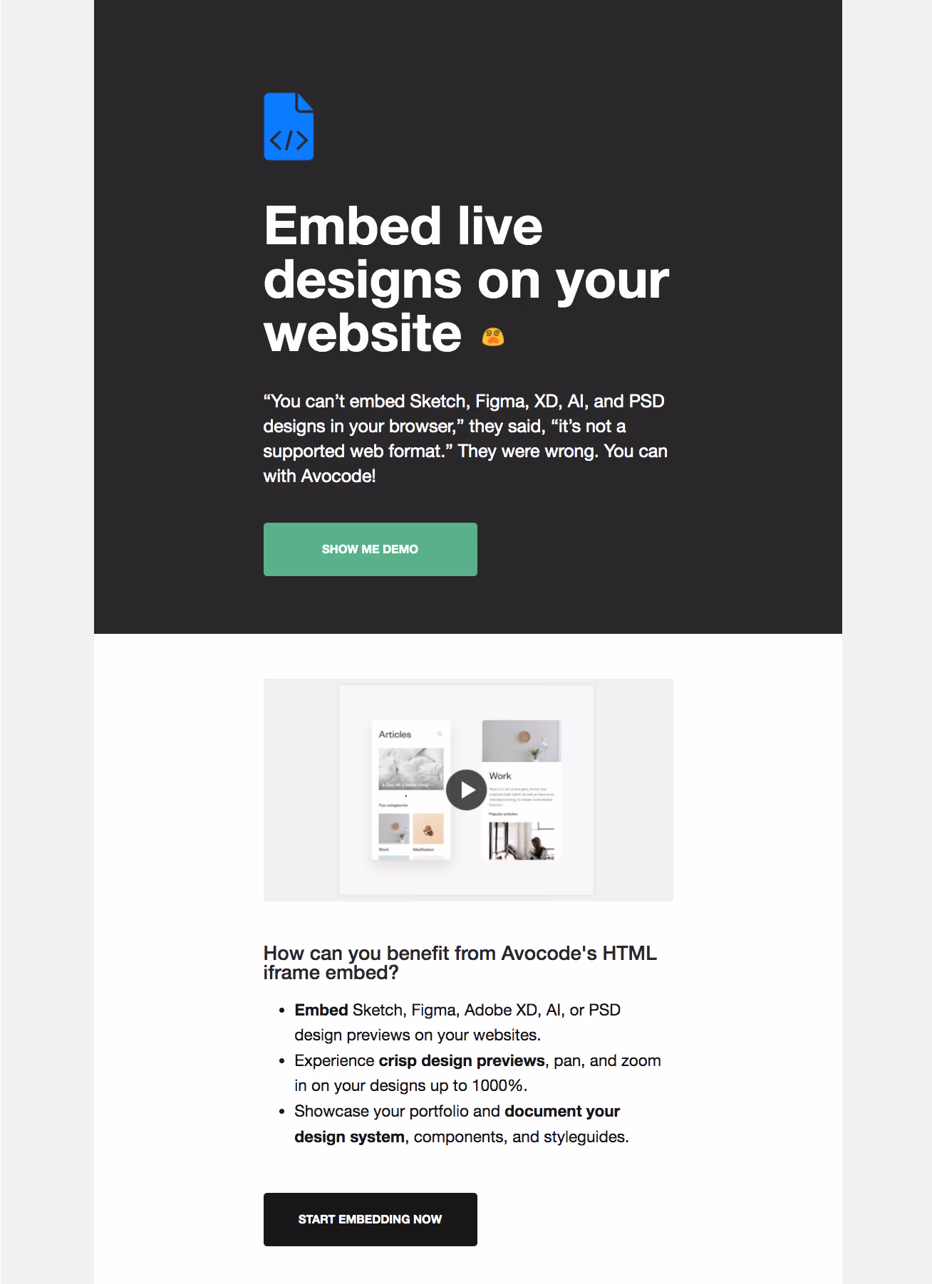 Avocode New Features Emails