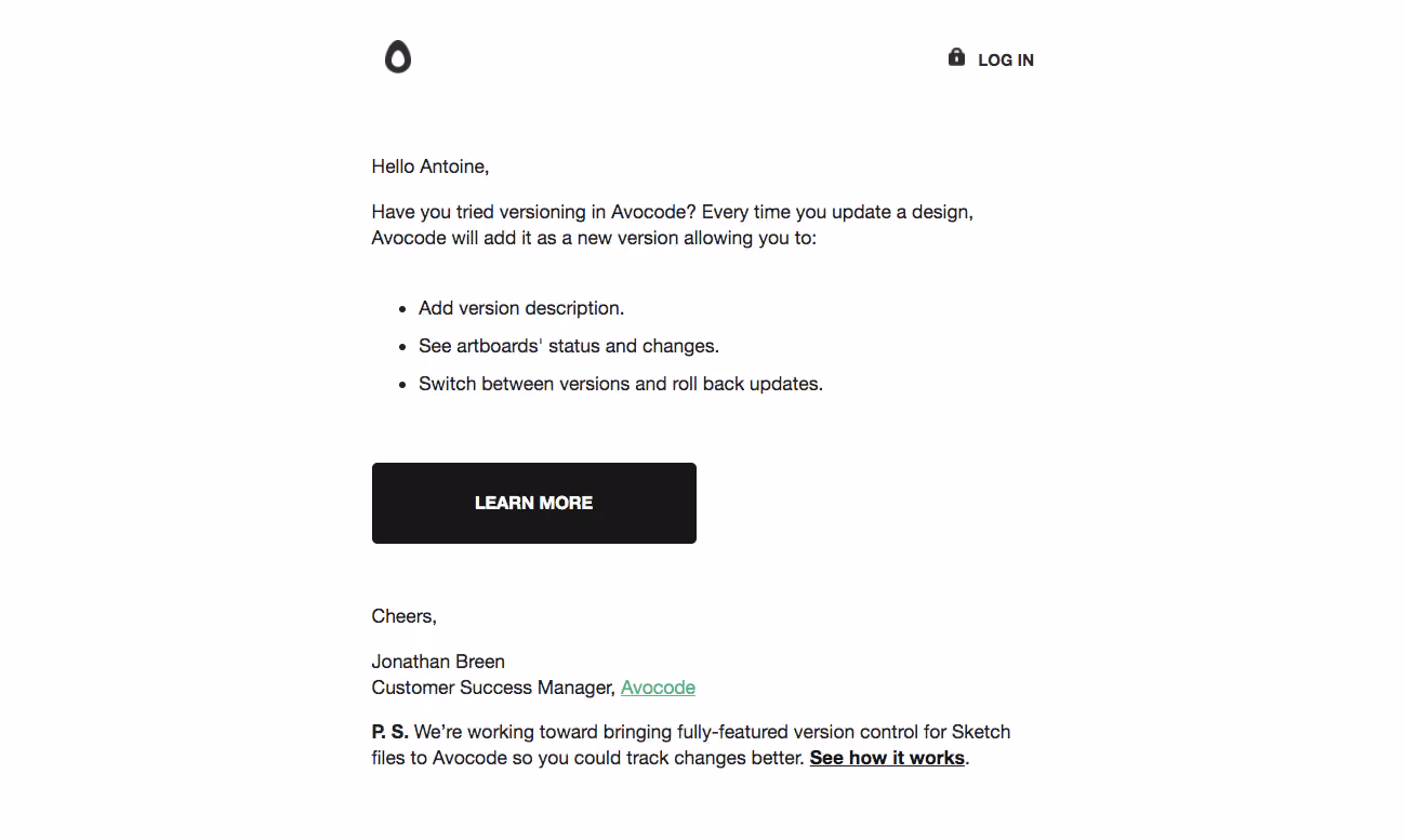 Avocode Onboarding Emails