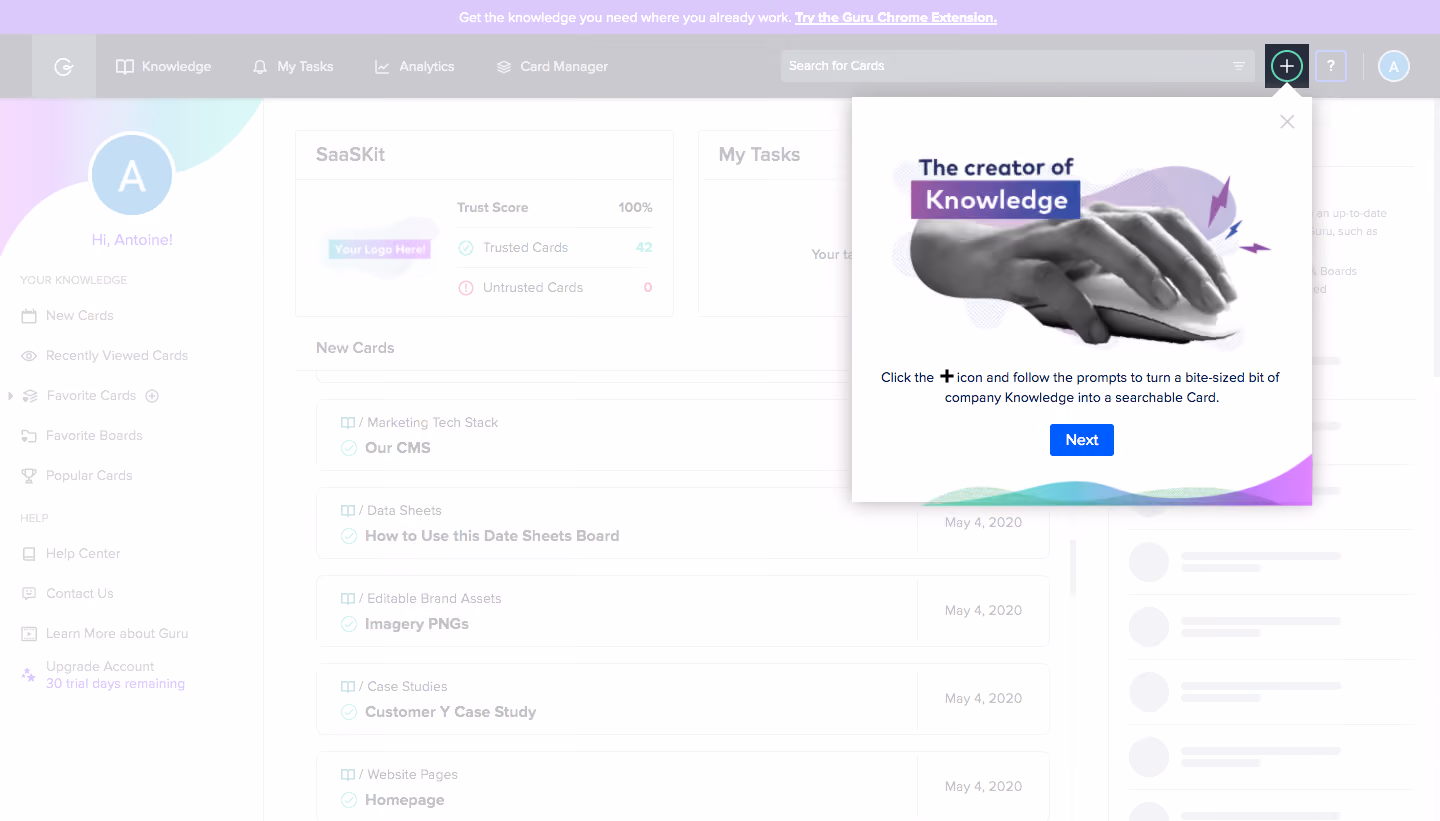 Guru Onboarding