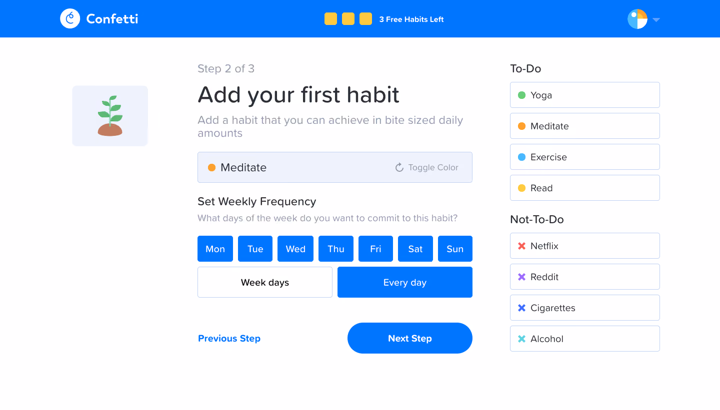 Confetti User Onboarding