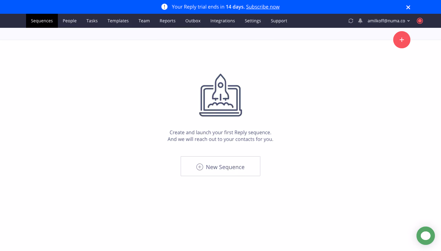 Reply Sign Up Flow
