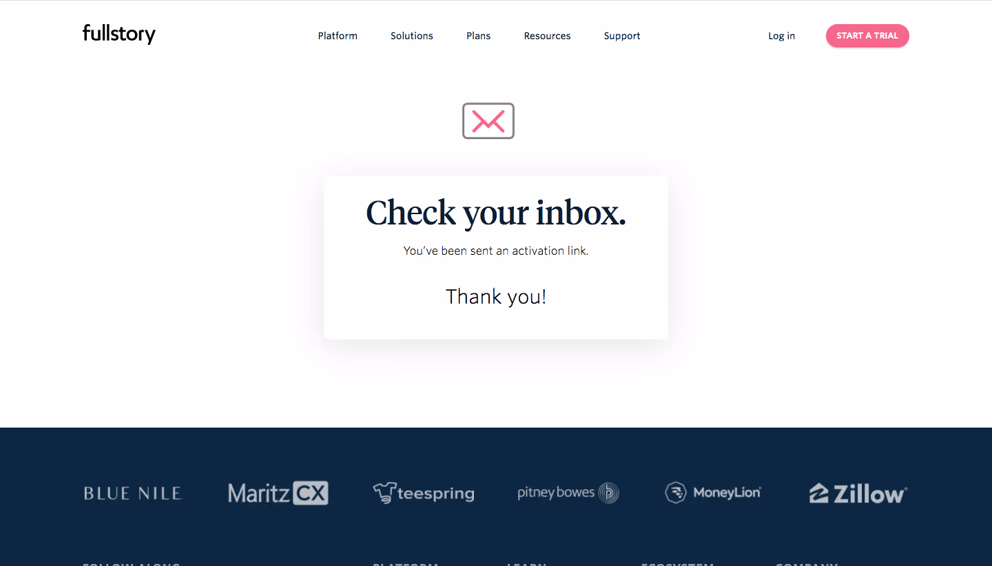 Fullstory Email Verification