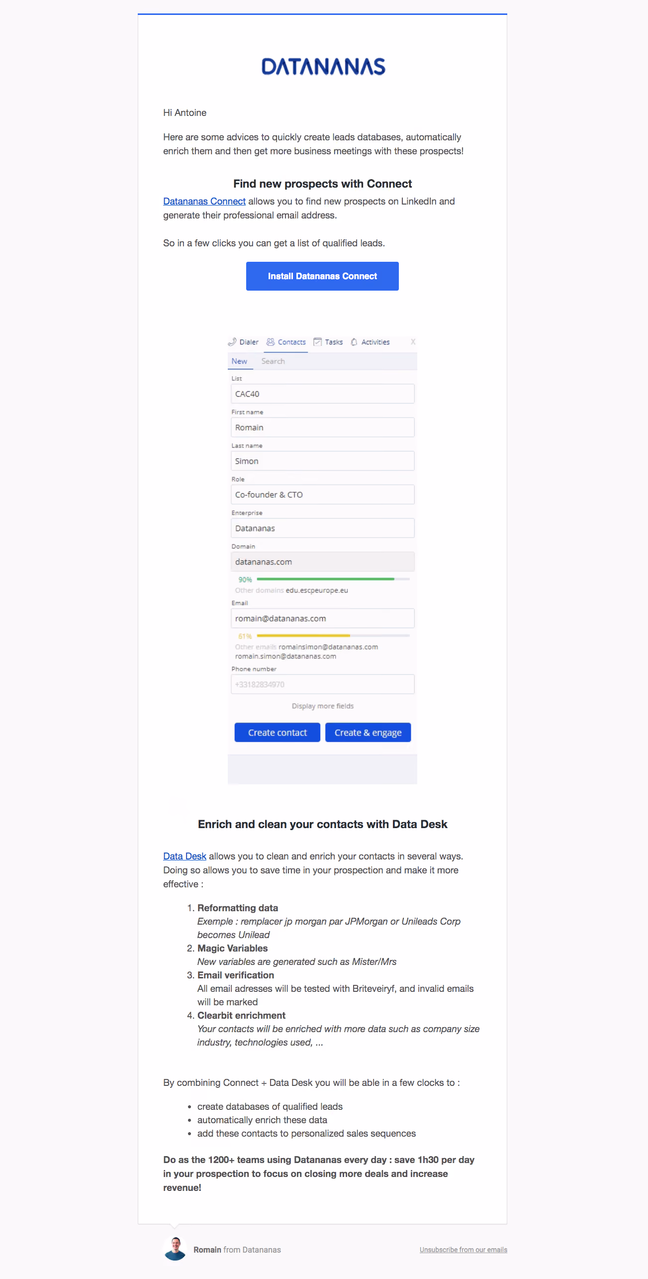 Datananas Onboarding Emails