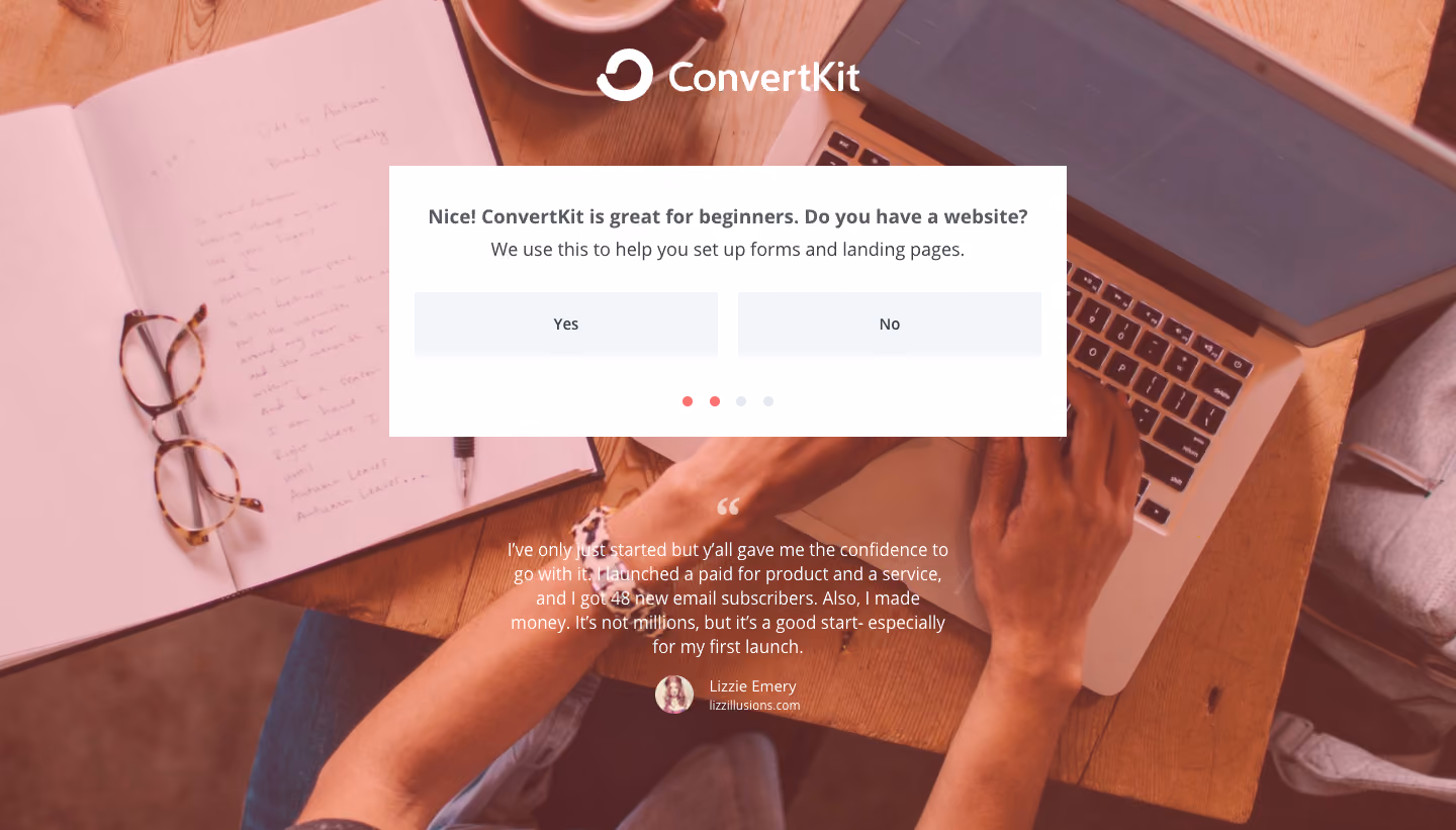ConvertKit Sign Up Flow