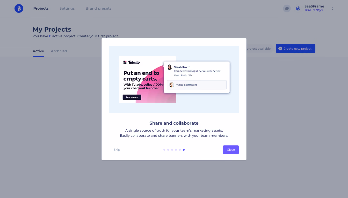 Abyssale User Onboarding