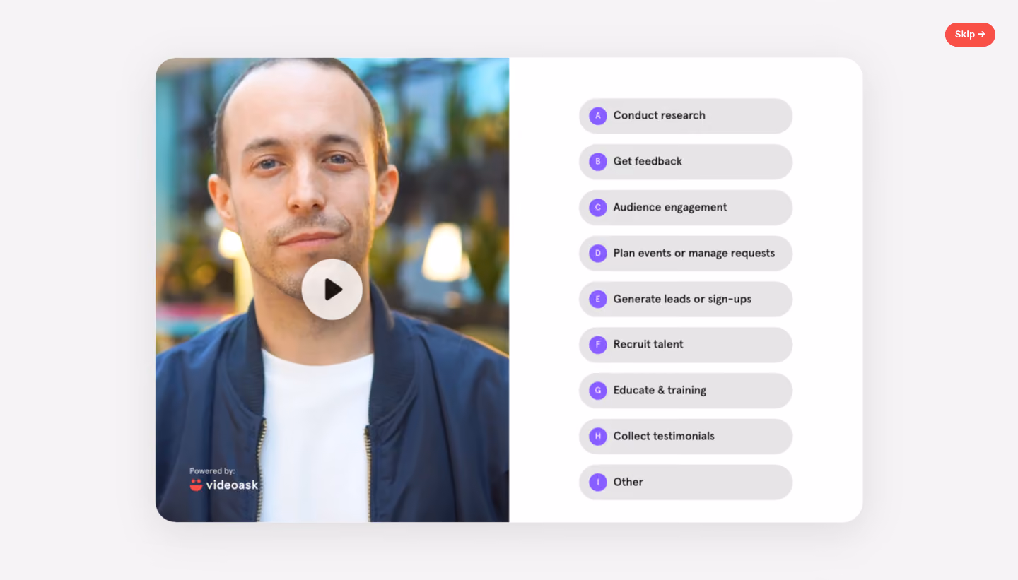 VideoAsk Sign Up Flow