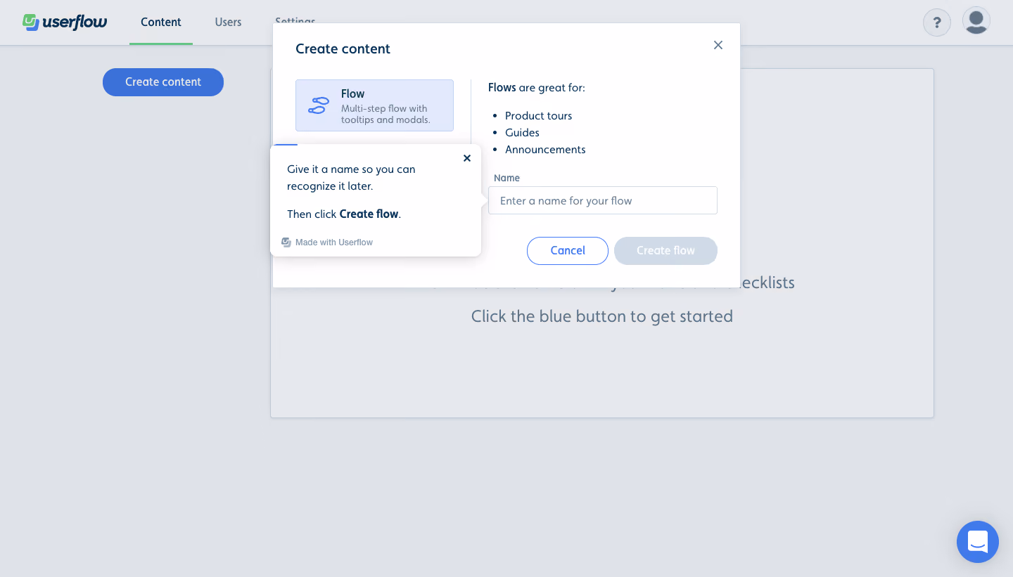 Userflow User Onboarding