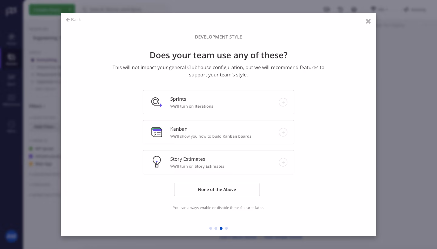 Shortcut lubhouse User Onboarding