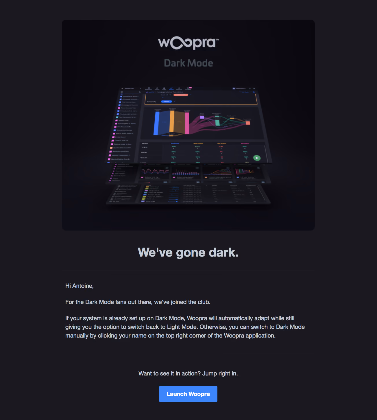 Woopra New Features Emails