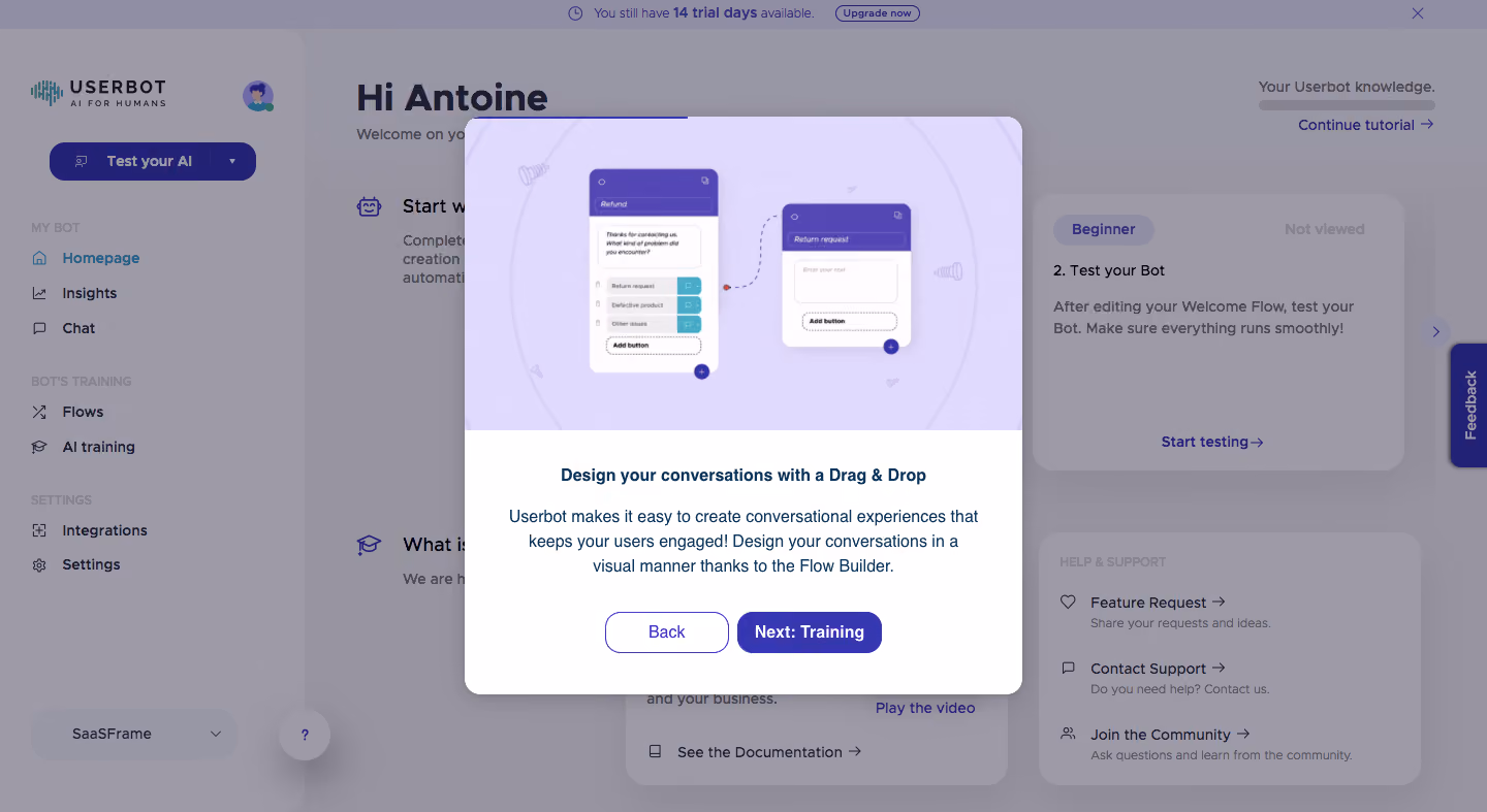 Userbot Product Tour