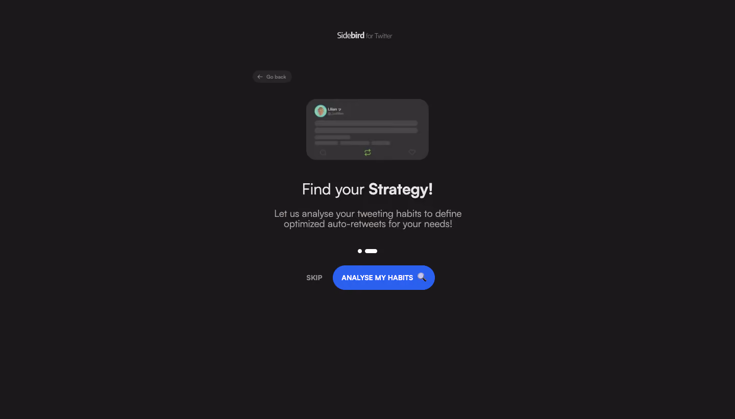Sidebird User Onboarding