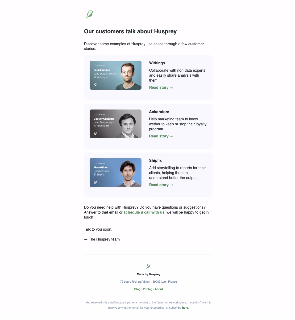 Huspray Onboarding Email Flow