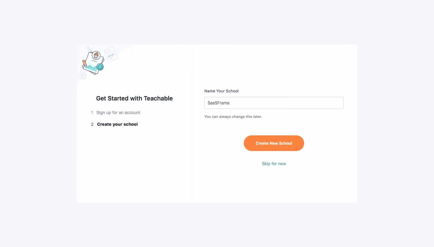 Teachable Sign Up Flow