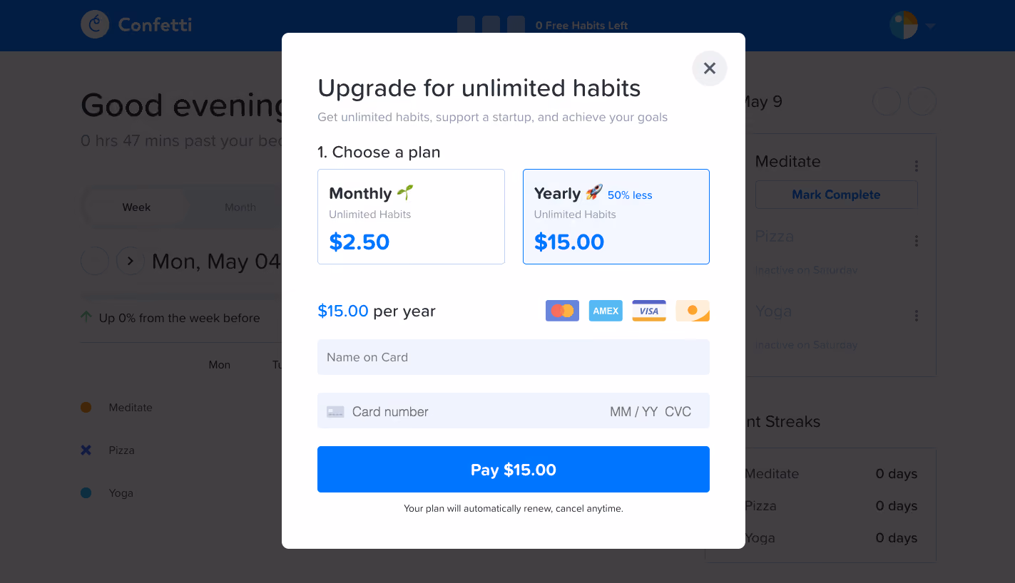 Confetti Checkout