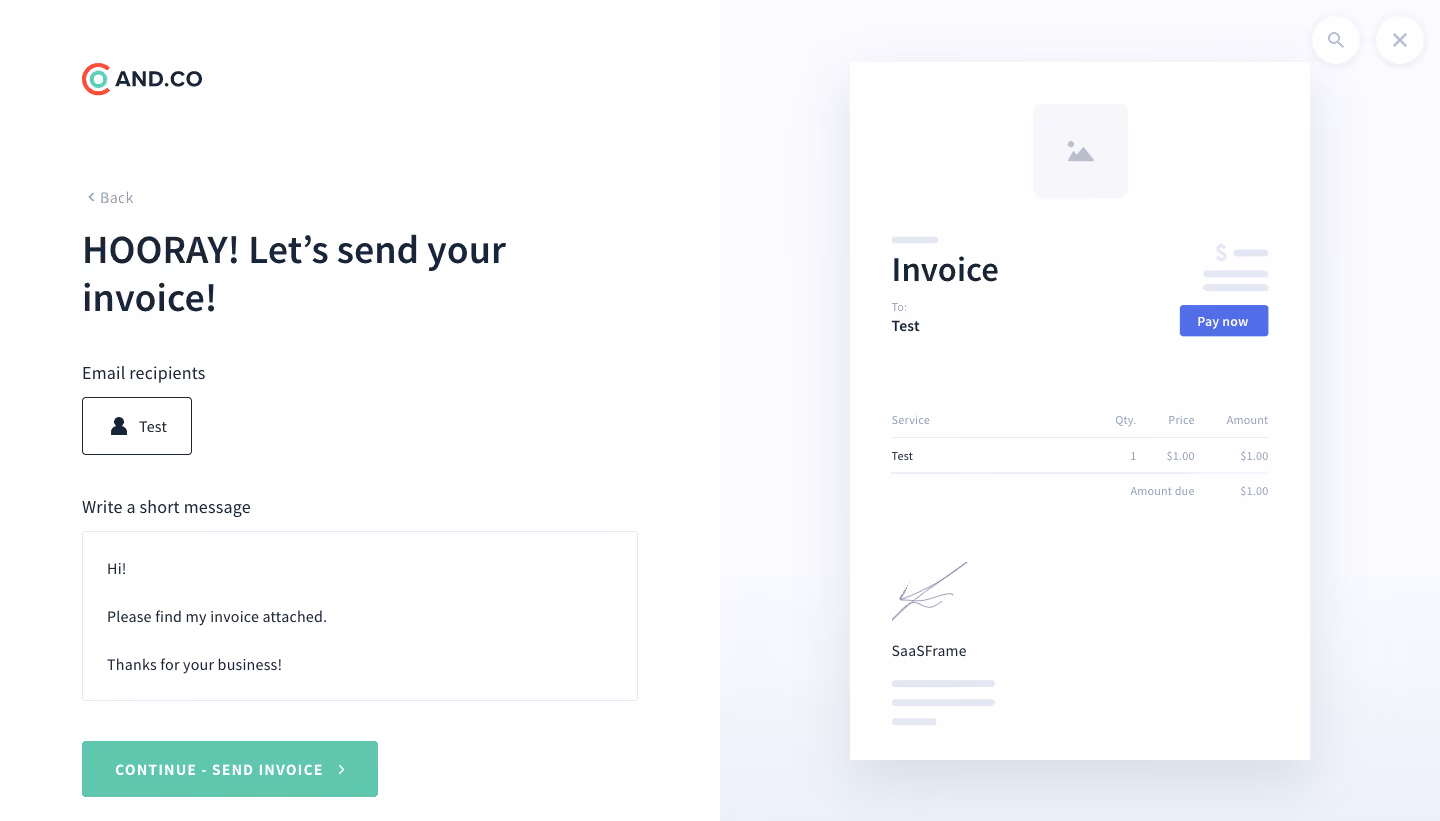 AND.CO Onboarding Flow