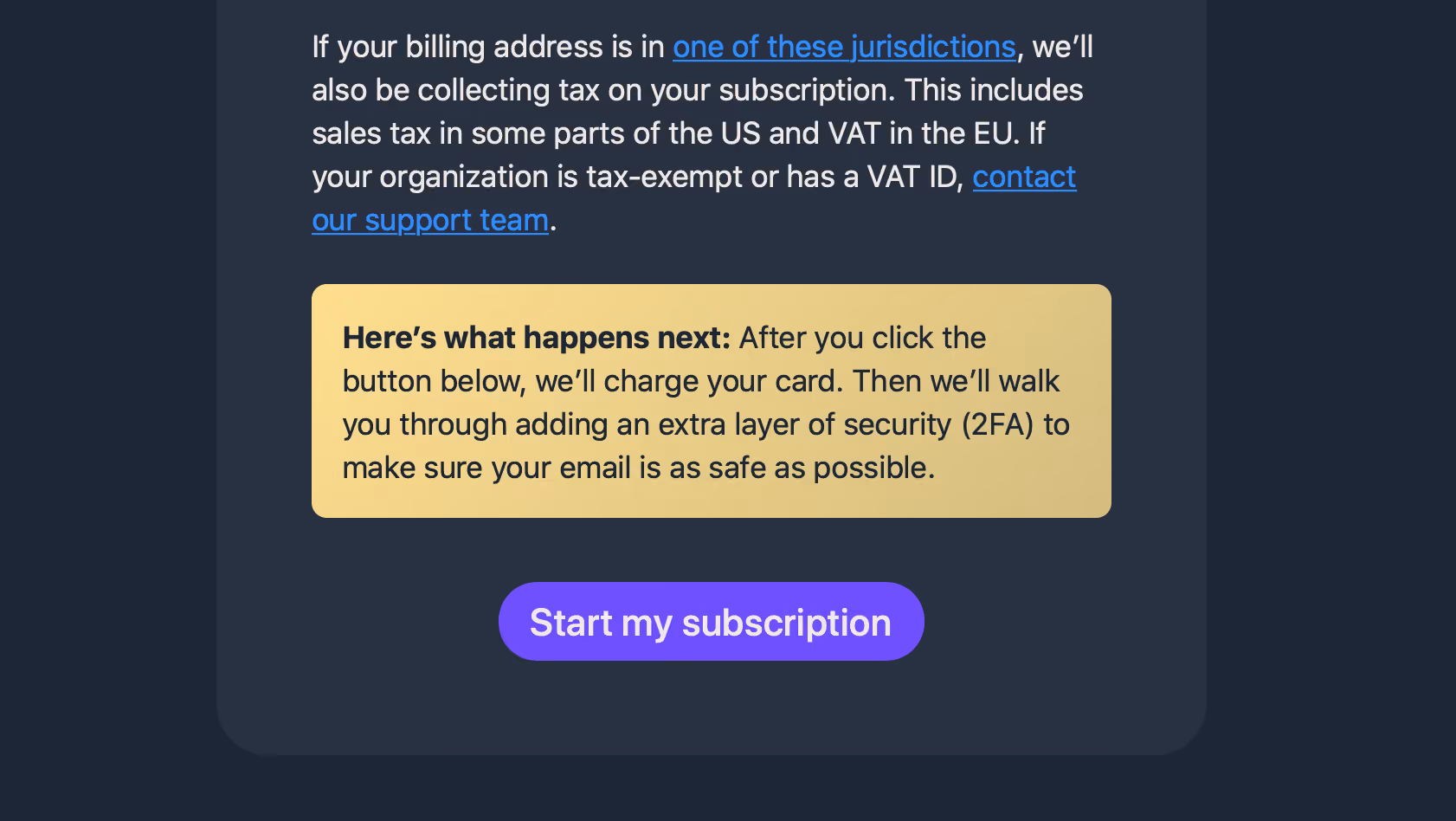 Hey Sign Up Flow