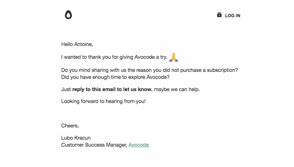 Avocode Free Trial Emails