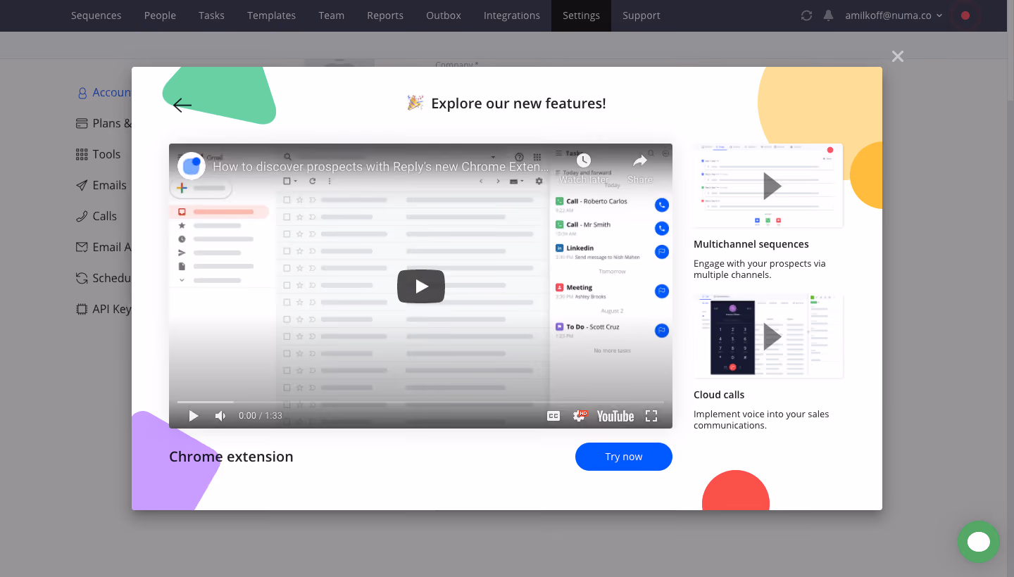 Reply User Onboarding