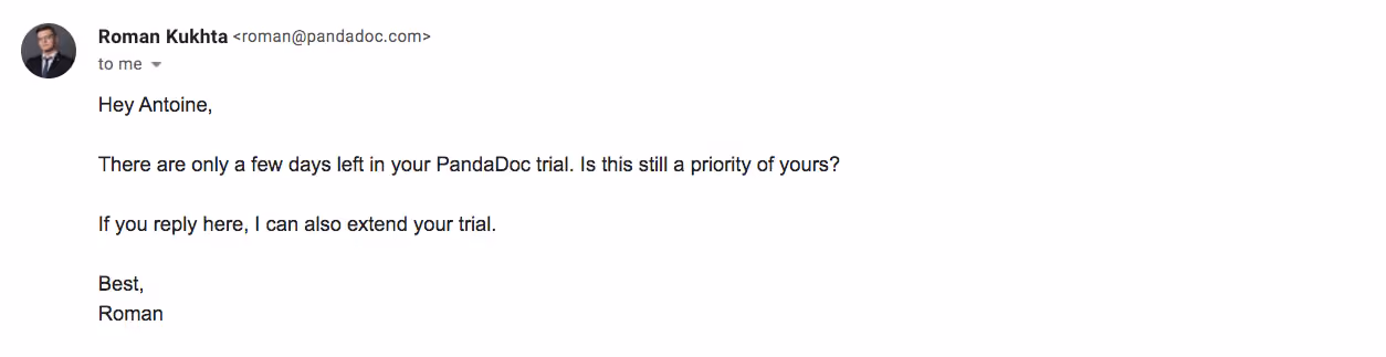 PandaDoc Free Trial Emails