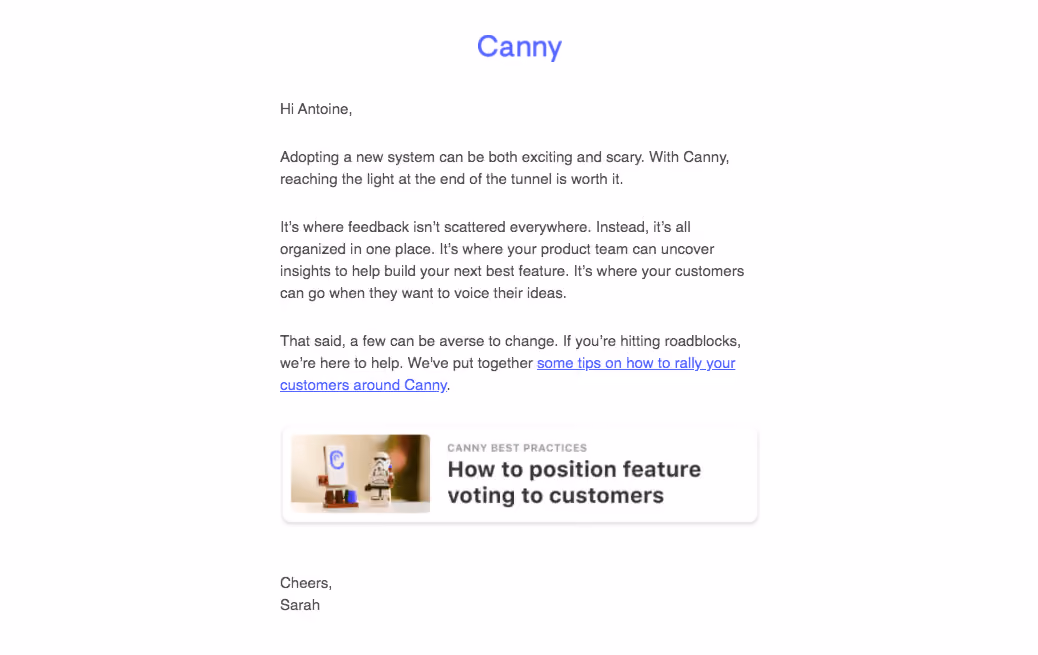 Canny Onboarding Emails