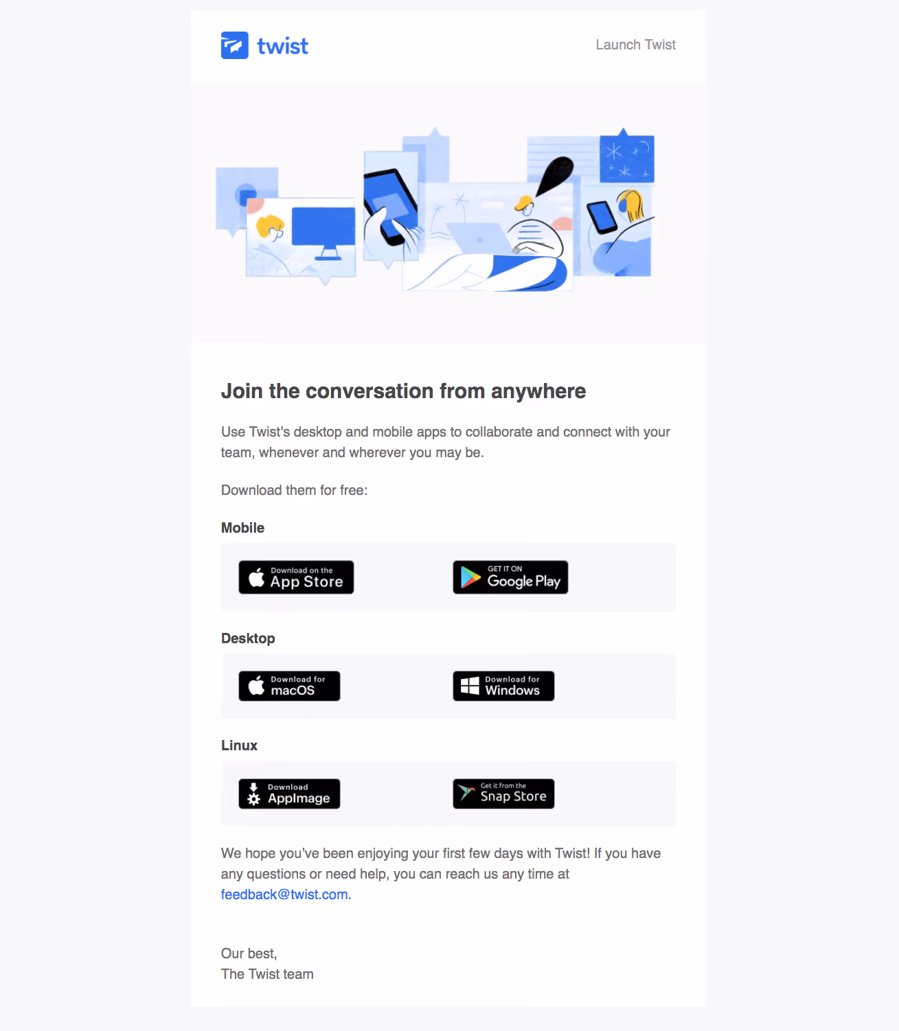 Twist Onboarding Emails