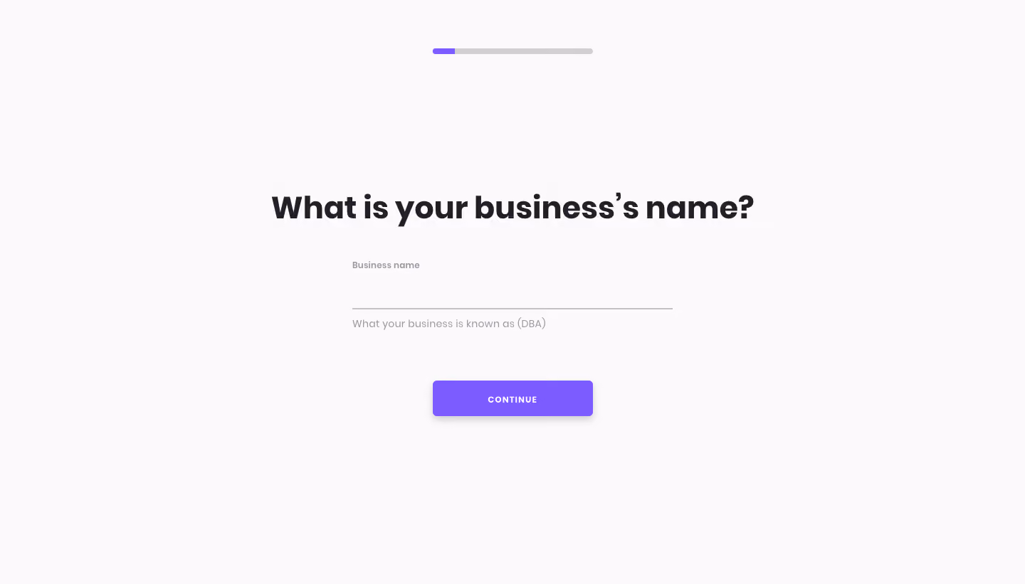Melio Sign Up Flow