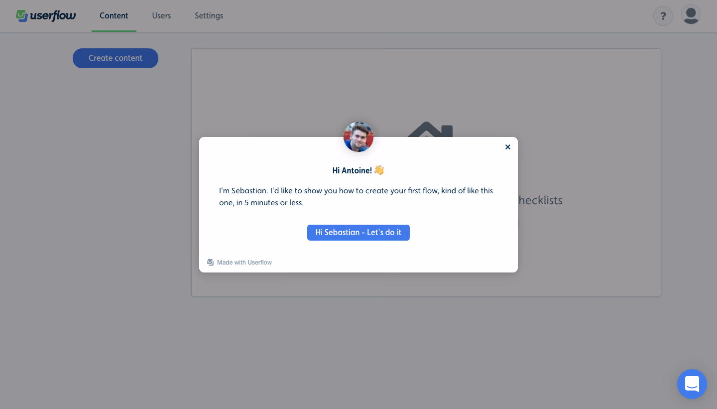 Userflow User Onboarding