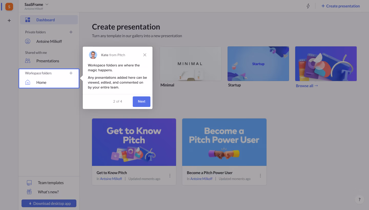 Pitch Product Tour