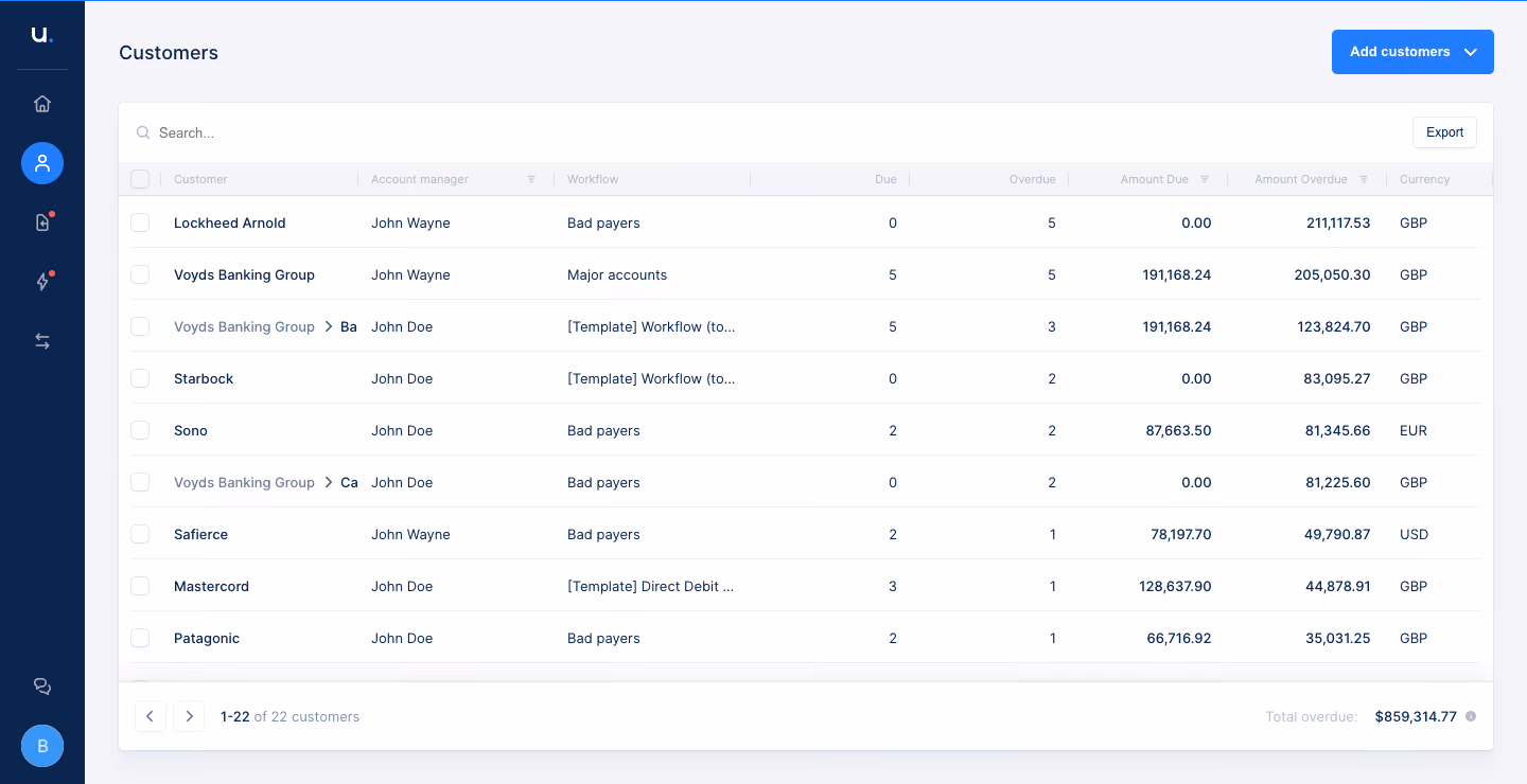 Upflow Dashboard