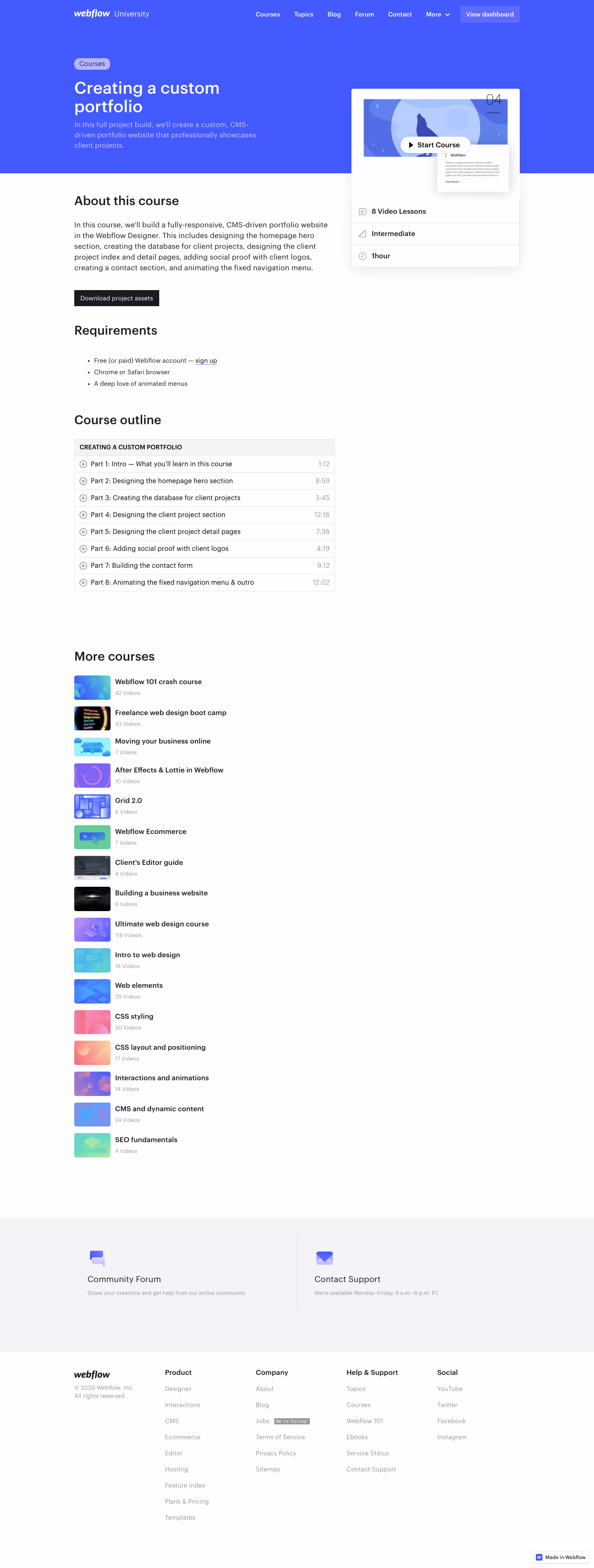 Webflow University